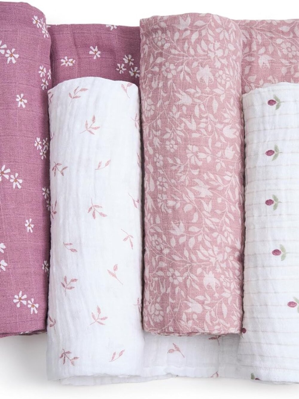 aden + anais 100% Organic Cotton Muslin Swaddle 4 Pack Heritage Floral